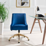 Modway Furniture Discern Performance Velvet Office Chair XRXT Navy EEI-5079-NAV