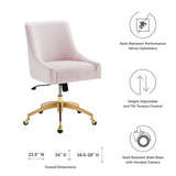 Modway Furniture Discern Performance Velvet Office Chair XRXT Pink EEI-5079-PNK
