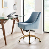 Modway Furniture Discern Performance Velvet Office Chair XRXT Light Blue EEI-5080-LBU