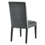 Modway Furniture Catalyst Performance Velvet Dining Side Chairs - Set of 2 XRXT Gray EEI-5081-GRY