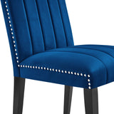 Modway Furniture Catalyst Performance Velvet Dining Side Chairs - Set of 2 XRXT Navy EEI-5081-NAV