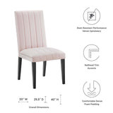 Modway Furniture Catalyst Performance Velvet Dining Side Chairs - Set of 2 XRXT Pink EEI-5081-PNK