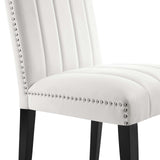 Modway Furniture Catalyst Performance Velvet Dining Side Chairs - Set of 2 XRXT White EEI-5081-WHI