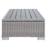 Conway 5-Piece Outdoor Patio Wicker Rattan Furniture Set Light Gray Gray EEI-5092-GRY