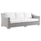 Conway 5-Piece Outdoor Patio Wicker Rattan Furniture Set Light Gray White EEI-5092-WHI