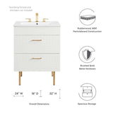 Modway Furniture Daybreak 24" Bathroom Vanity Cabinet (Sink Basin Not Included) XRXT White EEI-5106-WHI