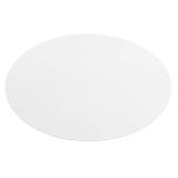 Zinque 42" Oval Dining Table Gold White EEI-5124-GLD-WHI