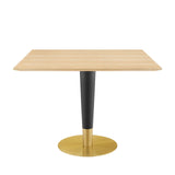 Zinque 40" Square Dining Table Gold Natural EEI-5130-GLD-NAT