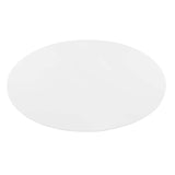 Zinque 48" Oval Dining Table Gold White EEI-5141-GLD-WHI