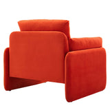 Indicate Performance Velvet Armchair Orange EEI-5152-ORA