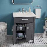 Laguna 24" Bathroom Vanity Gray White EEI-5154-GRY-WHI