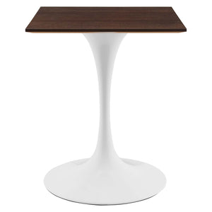 Lippa 24" Square Dining Table White Cherry Walnut EEI-5161-WHI-CHE