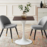 Lippa 24" Square Dining Table White Cherry Walnut EEI-5161-WHI-CHE