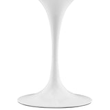 Modway Furniture Lippa 48" Oval Artificial Marble Dining Table White Black EEI-5170-WHI-BLK