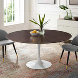 Lippa 60" Dining Table White Cherry Walnut EEI-5175-WHI-CHE