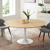 Lippa 60" Dining Table White Natural EEI-5176-WHI-NAT