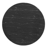 Modway Furniture Lippa 60" Artificial Marble Dining Table XRXT White Black EEI-5184-WHI-BLK