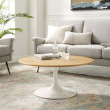 Lippa 36" Coffee Table White Natural EEI-5188-WHI-NAT