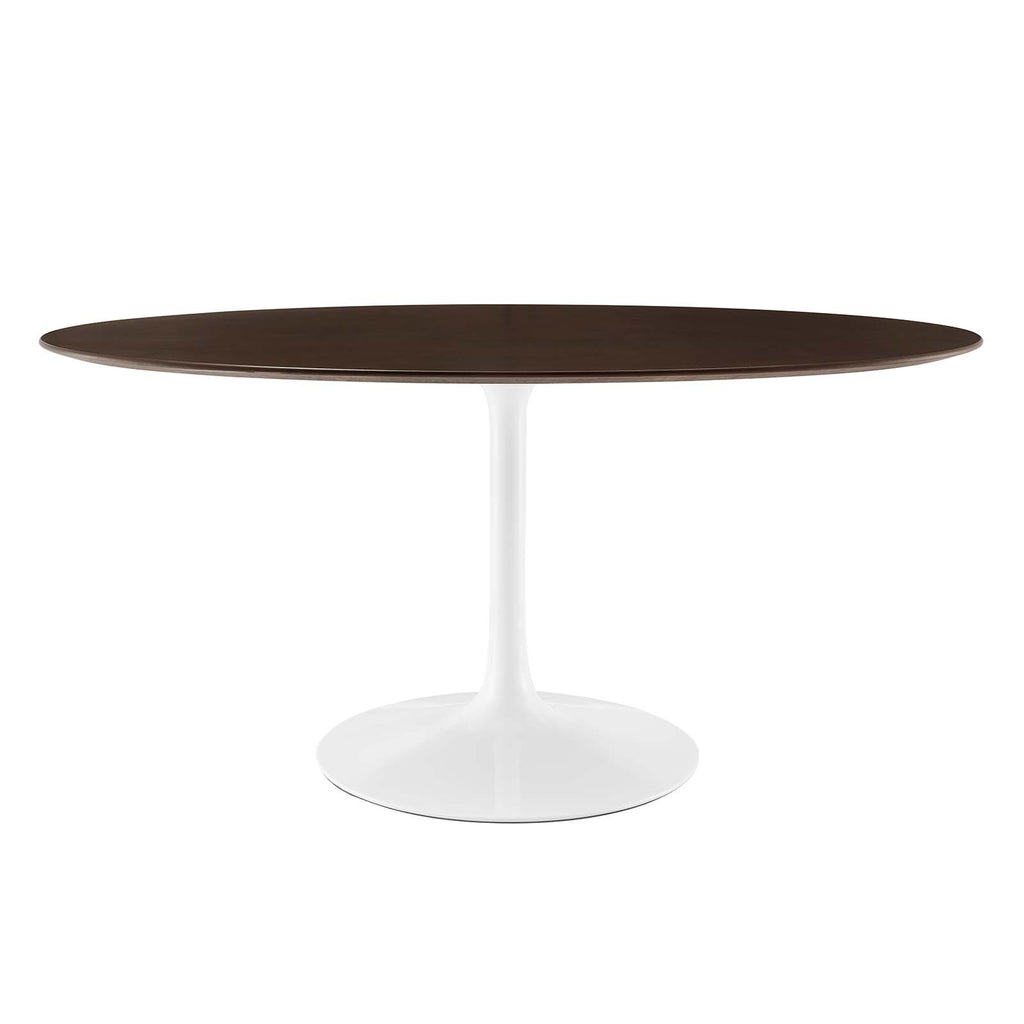 Modway Lippa 60 Oval-shaped Wood Top Dining Table in White