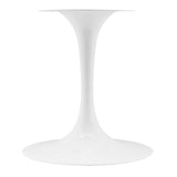 Modway Furniture Lippa 78" Oval Artificial Marble Dining Table White Black EEI-5198-WHI-BLK