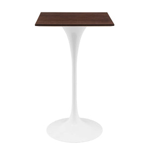 Lippa 28" Square Bar Table White Cherry Walnut EEI-5201-WHI-CHE