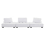 Saunter Tufted Fabric Fabric 3-Piece Sofa White EEI-5206-WHI