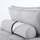 Saunter Tufted Fabric Fabric 4-Piece Sectional Sofa Light Gray EEI-5208-LGR