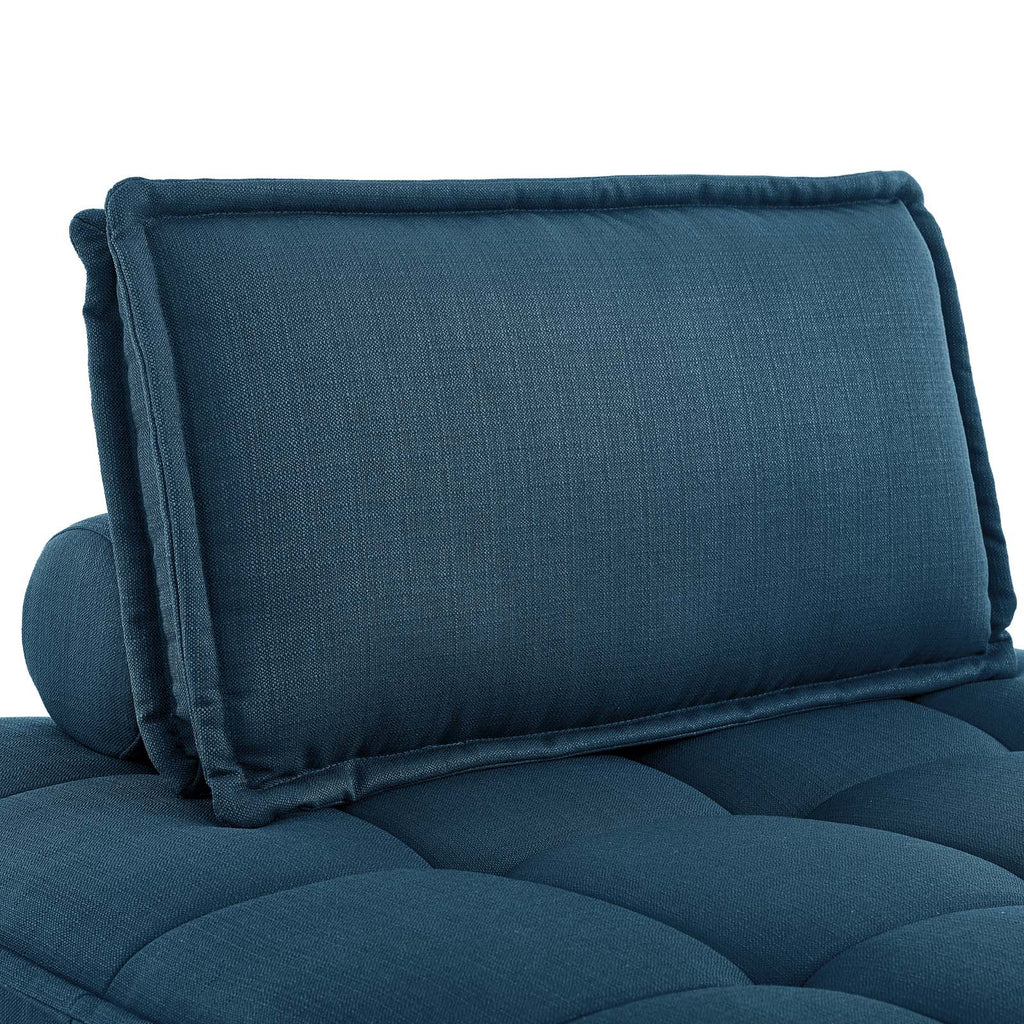 Saunter Tufted Fabric Fabric 5-Piece Sectional Sofa Azure EEI-5210-AZU