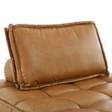 Saunter Tufted Vegan Leather Vegan Leather 5-Piece Sectional Sofa Tan EEI-5211-TAN