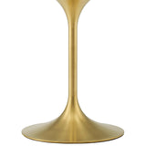 Lippa 36" Wood Dining Table Gold Natural EEI-5215-GLD-NAT