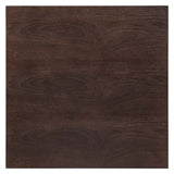 Lippa 28" Square Wood Dining Table Gold Cherry Walnut EEI-5220-GLD-CHE