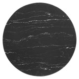 Lippa 36" Artificial Marble Dining Table Gold Black EEI-5225-GLD-BLK