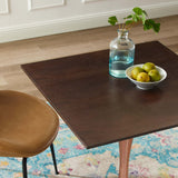 Lippa 28" Square Wood Dining Table Rose Cherry Walnut EEI-5253-ROS-CHE