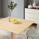 Lippa 40" Square Wood Dining Table Rose Natural EEI-5268-ROS-NAT