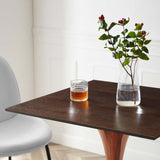 Lippa 28" Square Wood Bar Table Rose Cherry Walnut EEI-5291-ROS-CHE