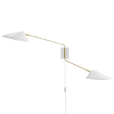 Journey 2-Light Swing Arm Wall Sconce White EEI-5294-WHI
