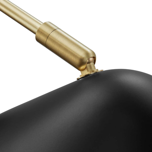 Journey 7" Swing Arm Wall Sconce Black EEI-5296-BLK