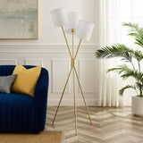 Alexa 3-Light Floor Lamp Gold EEI-5302-GLD