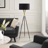 Audrey Standing Floor Lamp Black Black EEI-5304-BLK-BLK