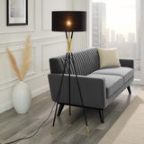 Audrey Standing Floor Lamp Black Black EEI-5304-BLK-BLK