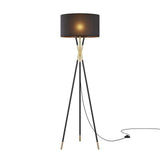 Audrey Standing Floor Lamp Black Black EEI-5304-BLK-BLK