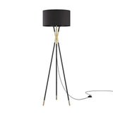 Audrey Standing Floor Lamp Black Black EEI-5304-BLK-BLK