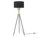 Audrey Standing Floor Lamp Black Black EEI-5304-BLK-BLK