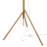 Natalie Tripod Floor Lamp White Natural EEI-5305-WHI-NAT