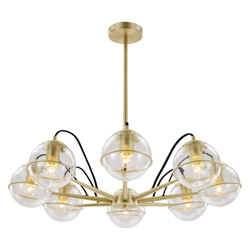 Hanna 8-Light Chandelier Clear Gold EEI-5307-CLR-GLD