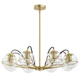 Hanna 8-Light Chandelier Clear Gold EEI-5307-CLR-GLD