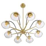 Hanna 8-Light Chandelier Clear Gold EEI-5307-CLR-GLD