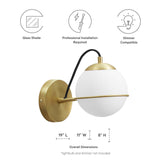 Hanna Hardwire Wall Sconce Opal Gold EEI-5308-OPA-GLD