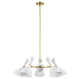 Declare 5-Light 6" Arm Pendant White EEI-5310-WHI