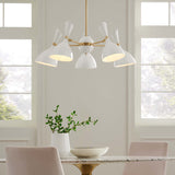 Declare 5-Light 6" Arm Pendant White EEI-5310-WHI